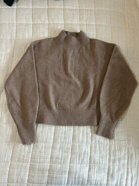 & Other Stories Taupe Mockneck Sweater